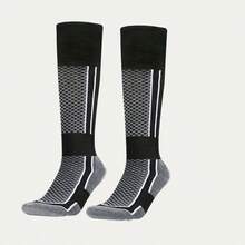 1 双保暖厚滑雪袜，专业男女登山袜，户外保暖滑雪高级运动袜，保暖毛圈衬里及膝袜 - 彩色 - 查看 10