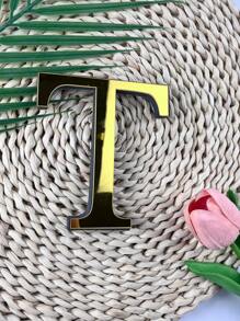 1 Piece 3D Acrylic Mirror Letter Art Wall Sticker - Light And Shadow Intertwined Space Aesthetic Symbol, Gold/Silver/Black/Rose Gold Oversized Letters Self-Adhesive Home Decorative Letter Logo Art Sticker, Artistic 3D Thickened Acrylic Mirror Letters Wall Sticker (3.93/5.9/7.87/11.81 Inches)