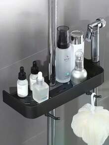 Wall Mounted Adjustable Shower Caddy, Rustproof Bath Storage Organizer Rack For Shampoo, Conditioner, Soap, Lotion, Bathroom Accessories - Multicolor - View 1