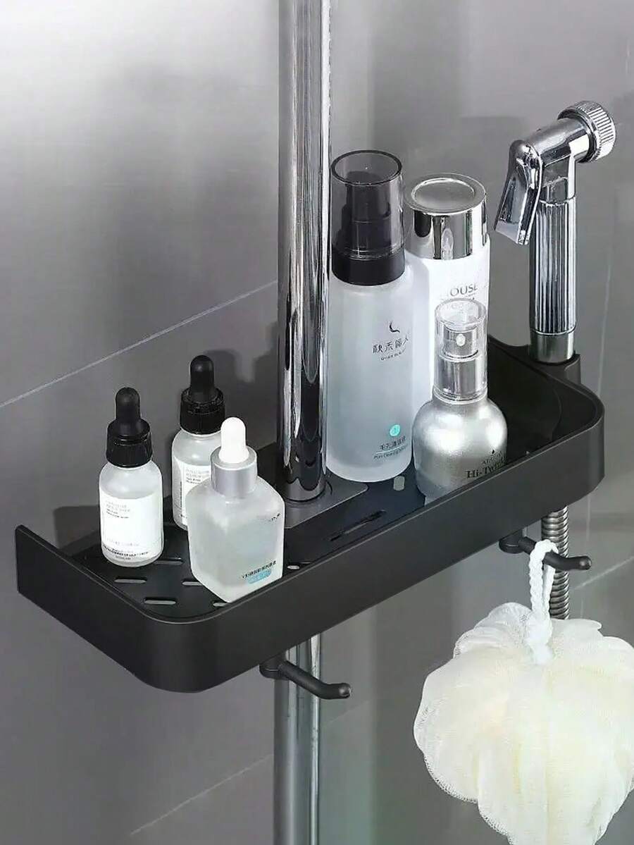 Wall Mounted Adjustable Shower Caddy, Rustproof Bath Storage Organizer Rack For Shampoo, Conditioner, Soap, Lotion, Bathroom Accessories - Multicolor - View 1