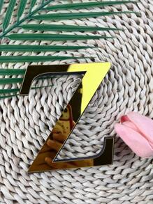 1 Piece 3D Acrylic Mirror Letter Art Wall Sticker - Light And Shadow Intertwined Space Aesthetic Symbol, Gold/Silver/Black/Rose Gold Oversized Letters Self-Adhesive Home Decorative Letter Logo Art Sticker, Artistic 3D Thickened Acrylic Mirror Letters Wall Sticker (3.93/5.9/7.87/11.81 Inches)