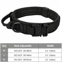 1pc Adjustable Pet Dog Collar With Buckle - For Medium & Large Dogs - Polyester Collar, Pet Accessories - Locking Collar - Collar & Leash Set