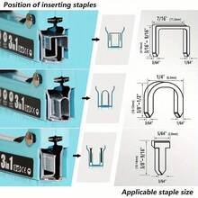 Staple Gun Heavy Duty Tacker Stapler Upholstery Nail Gun 3000x Staples Hand Tool - Blue - View 4