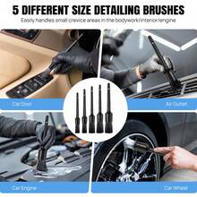 AutoFu 29Pcs Car Detailing Brush Set Soft Brushes Interior Wheel Valet Pro Cleaning Kit, With Storage Bag, Washing Dashboard Wheels, Multifunctional Cleaning Tools - Multicolor - Ver 6