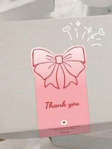 50Pcs Thank You Stickers For Small Business Gift Box Packaging Sticker Decorate Seal Label - Pink - View 2