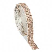 自粘水晶钻钻石丝带 12.1 卷 0.9 厘米宽 共 12.1 码 多功能 DIY 装饰闪亮宝石艺术工艺品贴纸胶带闪光鞋衣服（多种颜色）