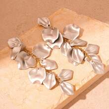 1 Par de Elegantes Aretes con Flecos y Estampado Floral para Mujeres, Adecuados para Vacaciones, Cumpleaños, Citas, Fiestas, Bodas y Accesorios de Viaje
