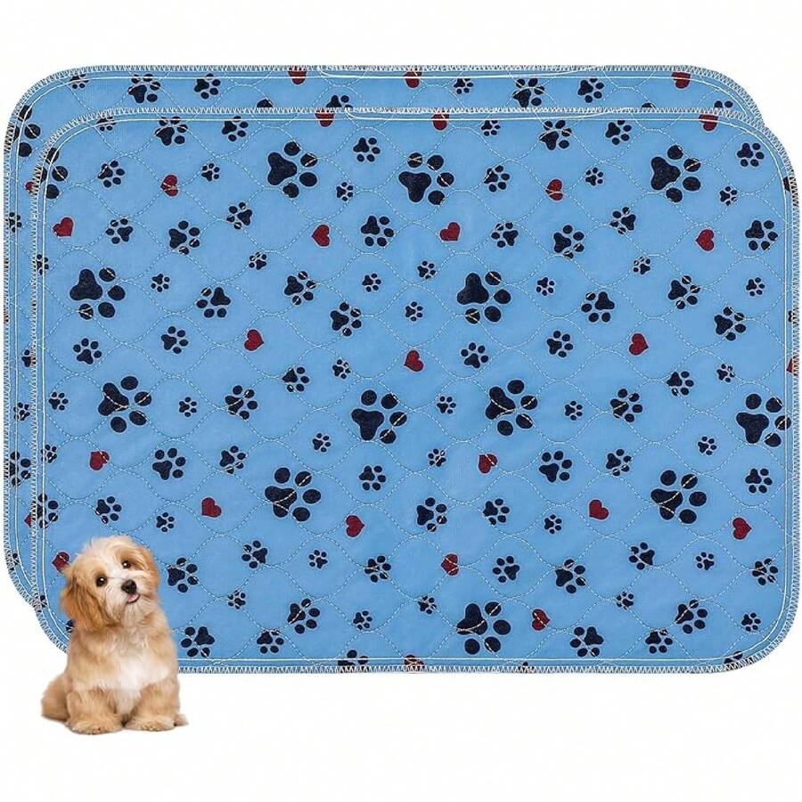 Pack Extra Large Super Absorbent Reusable Puppy Pads,Non-Slip Waterproof Dog Pee Pad,Pet Training Pads For Couch, Crate,Potty Training,Floor - 36X72 英吋(2 件裝) - 查看 1