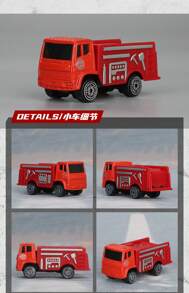 Burago Transporter Series Die Cast Vehicles 9 Pack Alloy Vehicle Set Simulation Car Model Toys School Bus Ambulance Transport Vehicle Fire Truck Ornaments Collection Toy For Boy
