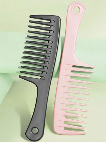 salon fashion 1 把宽齿梳，用于发型设计，大号顺发梳，带手柄和挂孔，造型专用梳子，专业大号宽齿梳，淋浴梳，适用于各种卷发、长发、湿发，美发工具，2025 夏季旅行必备，节日礼物指南；派对用品，返校季，刷子，发刷，梳子，顺发梳，发刷，木梳，迷你发刷，顺发梳，卷发梳，美发设备，旅行必备，旅行必备，发型，美发，发刷，背梳，造型梳，卷发梳，边缘梳，梳子，梳头发，梳子套装，梳头发，卷发梳，顺发梳，女士梳子，头发，旅行，美发产品，美发工具，美发用品，理发师配件、理发店、美发设备