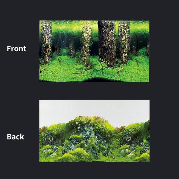 Two-Sided Aquarium Decoration, Fish Tank Background Picture, Underwater Aquatic Plant Theme, Vivarium Backdrop Sticker. Create A Dreamy Underwater Wonderland For Fish And Shrimp. Aquarium Accessories, Aquarium Landscaping Decor, Suitable For Fish Tanks And Home Decor