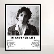 1张Sombr乐队“In Another Life”海报 - 独立流行音乐墙饰，乐队美学帆布印刷墙画，粉丝礼物装饰，现代客厅卧室宿舍无框画 - 彩色 - 查看 2