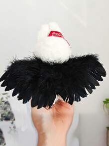 Accesorios de ropa, alas blancas y alas negras de Labu's Clothing, son productos periféricos, adecuados para graduación, entretenimiento, fiestas festivas, regalos de cumpleaños, (solo accesorios de ropa)