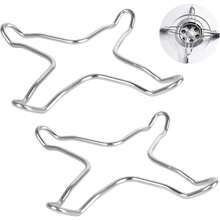 Soporte de cocina de Gas, soporte de acero inoxidable, anillo de estufa de hierro para acampar, difusor de calor, soporte para olla pequeña para cocina, 2/4 Uds. 1PAS - 2 piezas - Ver 1