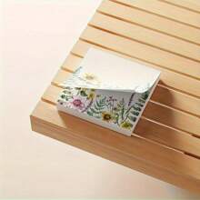 1 Piece Of Wildflower Square Sticky Notes, Suitable For Offices, Schools, And Homes - Flower Design, Paper Material, Ideal For Organization And Reminders, Office Supplies | Flower Stickers | Durable Adhesive