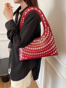 高端美式复古赤陶新娘钱包，2025年新款小众奢华腋下手提包和托特包