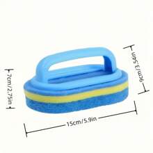 1pcs Shower Scrubber | Ergonomic Handheld Sponge Scrubber, Two-Tone Design - Multifunctional Manual Cleaning Brush, Suitable For Bathtubs, Kitchens, Bathrooms, Etc. - Great For Cleaning Tiles, Pots And Stains, Bathroom Accessories