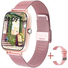 Eytlptoc Neue kabellose Smartwatch Anrufe, Smartwatches für Männer und Frauen, 1,85 Zoll Farbbildschirm, modische Smartwatch für Frauen, Smartwatch für Männer und kompatibel mit Android und iOS Smartphones!