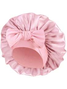 1 pezzo Fascia elastica per capelli in raso a righe larghe per donna, copricapo per la cura dei capelli
