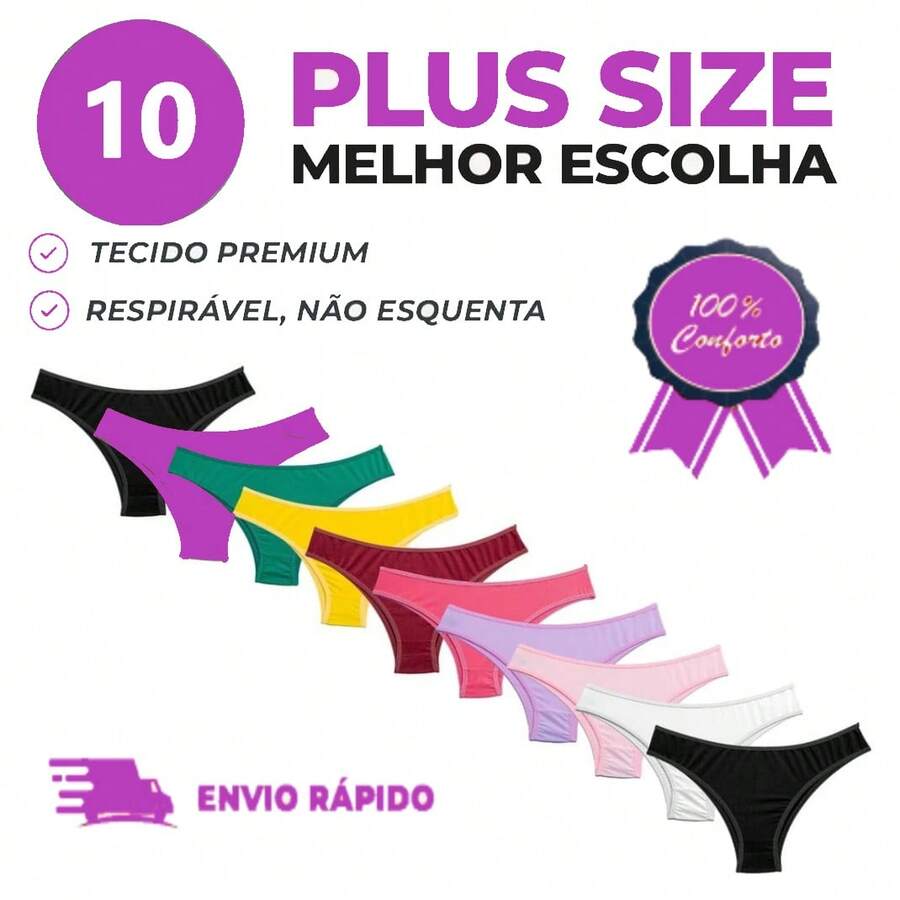 KIT 10 MICROFIBER PANTIES - 彩色 - 查看 1