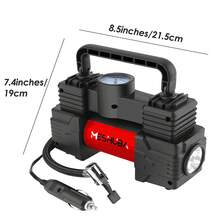Meshuba 12V 便携式轮胎充气泵带 LED 灯 - 紧凑型空气压缩机，适用于汽车、自行车、摩托车、紧急使用、快速充气和便携 - 有綫 - 查看 5