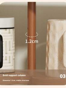 简约竹制九格桌面杯架收纳架中世纪风格家庭办公桌面多层储物架厨房用品家用收纳架 - 彩色 - 查看 7