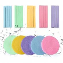 60/36/12pcs Compressed Facial Sponge Soft Clean Makeup Removal Exfoliation,Portable Disposable Round Sponge Absorbs Water And Expands,Summer Travel Essentials,Summer Solstice ,Suitable For Beauticians Spa,Washing,Skincare,For Family,Hotel,High Toughness Travel,One Pack Of 12pcs,5 Colors Available,Green, Blue, Pink, Purple, Yellow - Multicolor - View 7