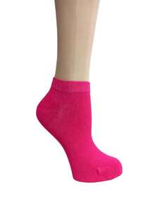 5 Pairs Rose Red Low Cut Breathable Simple Style Women Socks, Thin Casual Socks Great For Travel And Daily Wear Christmas Gift - Hot Pink - View 3