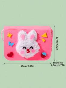 1 pieza Cuadro de pintura de ganchillo hecho a mano para niños, material de manualidades con dibujos animales, calcomanías de juguete, el mejor regalo de cumpleaños para niños y niñas con accesorios de color aleatorio, regalos de Navidad, regalos festivos