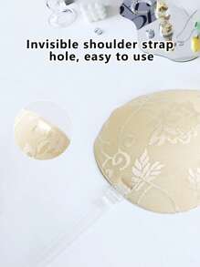 1pc Push Up Lace Invisible Push Up Bra With Randomly Attached Transparent Straps For Women Wedding Dresses, Suspenders, Bras - Suitable For Suspenders, Dresses, Bodysuits