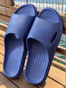 Pantuflas ligeras y cómodas para hombres, de material EVA, de unicolor y con punta abierta, casuales y simples, aptas para uso en interiores y exteriores, antideslizantes y resistentes a olores, para el verano