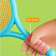 1 套儿童羽毛球拍和羽毛球运动玩具套装，适合 3 岁以上儿童室内外互动游戏，益智运动玩具礼物