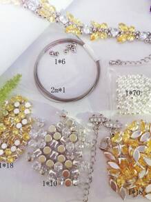 124 peças Kit de Suprimentos DIY para Pulseira Decorada com Zircônia em Formato de Borboleta, Conjunto de Presente de Alta Qualidade para Mulheres, Amigas/Irmãs