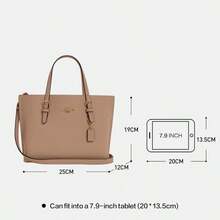 Coach Mollie Tote Bag 25 In Signature Canvas - Taupe Oxblood - View 7