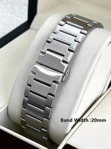 Pablo Raez 1 Stück Herren Business Vintage Uhr Edelstahl Armband Kette Sommer Strand Accessoires Männerschmuck Originale Armbanduhr IPS Silber Nicht anlaufendes Stahlgehäuse Charmante Uhr Berühmte Marke Neu AAA Luxus Schwarz Weiß Farbe 50M Wasserdicht Einfache Kalenderanzeige Uhr Herren Lässig Mode Quarz Uhr für Männer