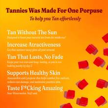 Tanning Gummies, Daily Tanning Gummies With Astaxanthin, Lycopene & Beta Carotene For Skin Health & Glow, Vegan, Non-GMO, Watermelon Flavor, 60 Count - 紅色 - 查看 5