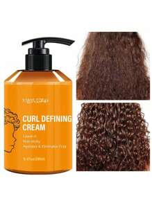 9.47 Oz Curl Defining Cream, Infused With Argan Oil, Moisturizing Leave-In Conditioner, Hydrating And Nourishing, Anti-Frizz, Enhances Elasticity, Moisturizing And Long-Lasting Styling, Suitable For Dry, Wavy, Curly And Other Hair Types, Castor Oil Curl Defining Cream, Makes Hair Look Shiny And Lustrous. Unisex