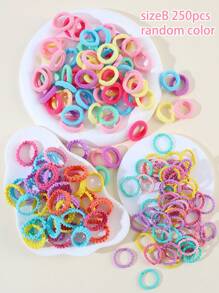 200/250/450 pièces Élastiques à cheveux pour fillettes, bandes de cheveux sans couture, supports de queue de cheval doux en nylon, élastiques à cheveux, cordes de cheveux, accessoires de cheveux pour enfants et bébés