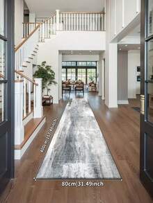 1pc Tapete Azul Marinho, Estilo Europeu Retro Boêmio, Tapete Canal, Tapete de Corredor, Tapete de Quarto, Tapete de Sala de Estar, Tapete de Cozinha, 850g/M²0,8cm de Espessura Antiderrapante Lavável e Lavável à Máquina, Decorando a Casa em Todas as Estações - Menta verde - Ver 4