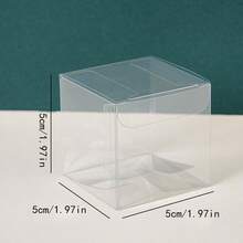 50/100/150/200件透明塑料礼品盒，马卡龙纸杯蛋糕糖果香皂独立包装盒，适用于婚礼派对情人节新年 - 透明 - 查看 3