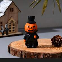3 pièces Décoration créative d'ornement en résine de citrouille démon d'Halloween, statuette de sorcière de citrouille de bureau pour la décoration de la pièce. Décorations d'Halloween, fête de vacances d'Halloween, décoration d'automne, cadeaux pour les gens.