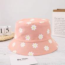 Reversible Bucket Hat For Women, Cute Beach Fisherman Style - Flower Pink - View 8