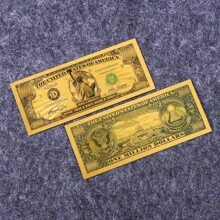 1pc/10pcs/20pcs Statue Of Liberty Gold Foil Holiday Spoof Event Commemorative Coins Color Double-Sided Color Printing $1,000,000 Color Commemorative Banknote Card