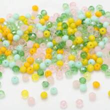 200 piezas de cuentas redondas de vidrio verde de 4mm para hacer joyas y manualidades DIY