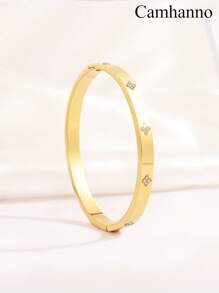 Camhanno 5/1pc Personalized Multi-Color Stainless Steel Bracelet Set With Unique Design, Fashionable , Multi-Element Design, Exquisite And Ideal Gift, Non Fading Jewelry, Fashionable