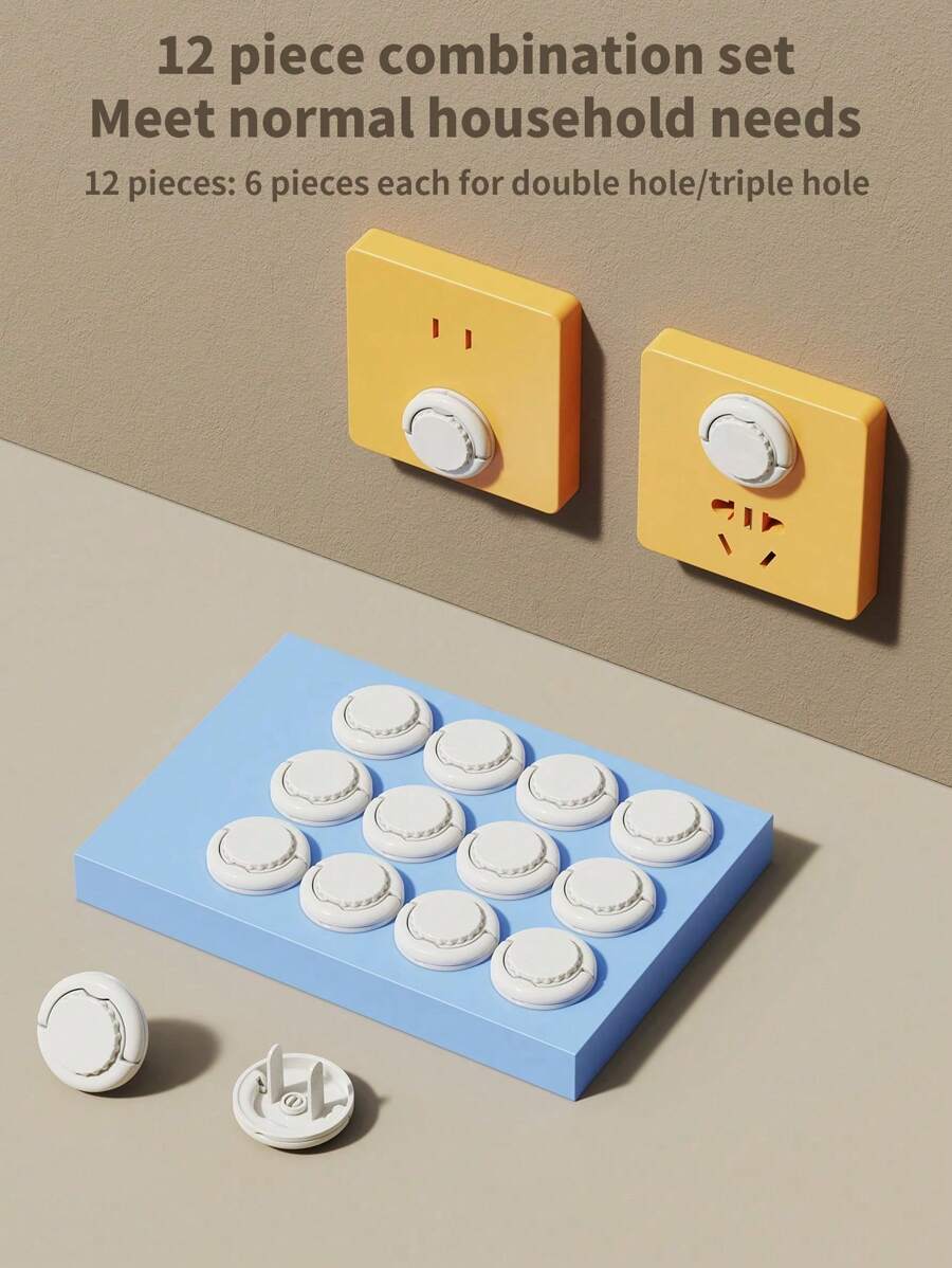 12 pezzi (6 pezzi con 2 fori + 6 pezzi con 3 fori) Copri presa in materiale ignifugo ABS, copertura isolante standard per prese domestiche, per prevenire scosse elettriche, ideale per decorazioni da bagno e regali per la casa, facile da installare, flessibile da usare, antipolvere, impermeabile, prolungando la durata di servizio della presa,...