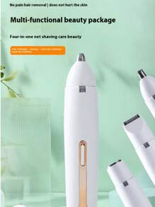 Draagbare, oplaadbare multifunctionele elektrische ontharingsapparaat, 1 stuk, behuizing van ABS-kunststof, eenvoudig ontwerp, compact en draagbaar, drukknop voor starten met één toets, zacht en voor het verzorgen van de wenkbrauwen, elektrische ontharingsapparaat en ontharingsapparaat, geschikt voor zowel mannen als vrouwen, voor elke gelegenheid.