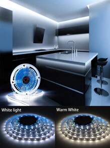 Fita de LED 12V ultrabrilhante - SMD 2835, 196,85 polegadas, 120 LED/m, iluminação flexível branca quente para quarto, cozinha, festas e muito mais, luzes decorativas