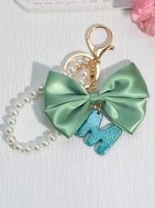 One Initial Keychain For Girl And Ladies, Pink Cute Dry Flower Dandelion Key Chain, Backpack/Handbag Decoration, Butterfly Tassel, Gift Car Accessories Bag Charm School Goth Y2k