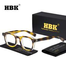 Gafas transparentes para hombre HBK con marco de TR y lentes de ABS, de estilo ovalado, casual, simple y vintage. Monturas de gafas de moda para uso al aire libre, viajes, fotos, deporte y óptica, tanto para hombres como para mujeres. - K39944 - Ver 16